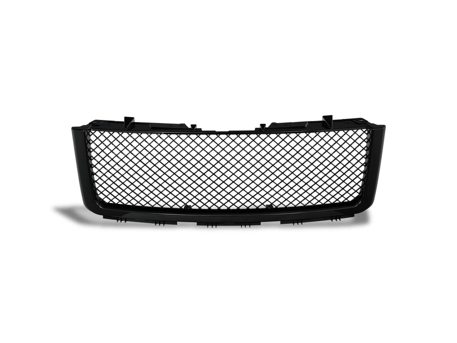 Mesh Front Hood Grille Armordillo USA 7169197 - Gloss Black Fits 2007-2013 Chevy Silverado 1500