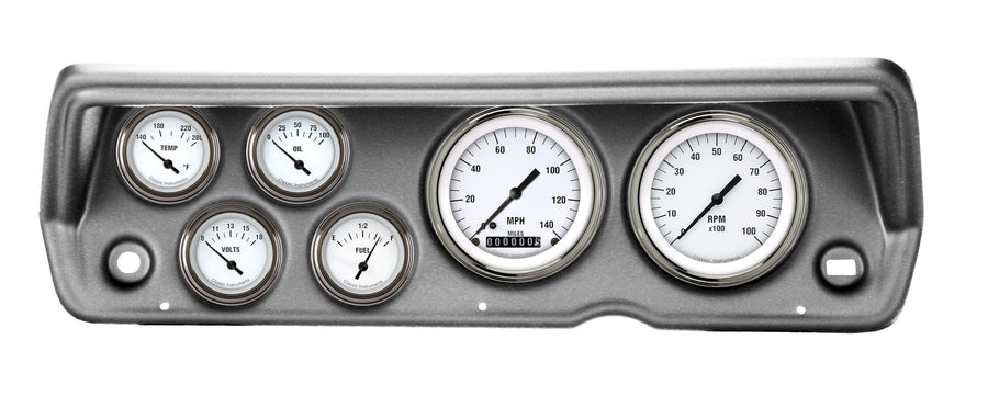 Classic Instruments White Hot CDDU70WH01BA Direct Fit 6 Gauge Set Compatible with 1970-1976 Duster
