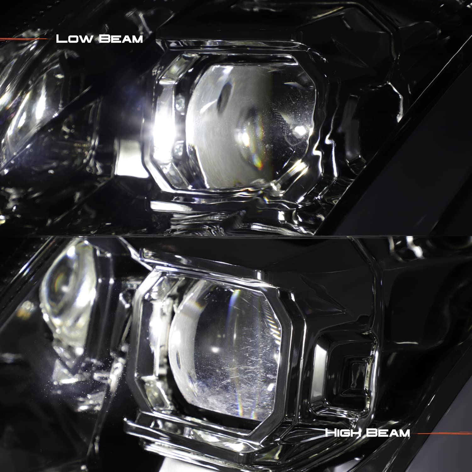 AKKON - 2004-2017 Fit Volvo VNL [Full LED DRL Dual Lens] Projector Headlights Lamps Chrome Left Driver + Right Passenger