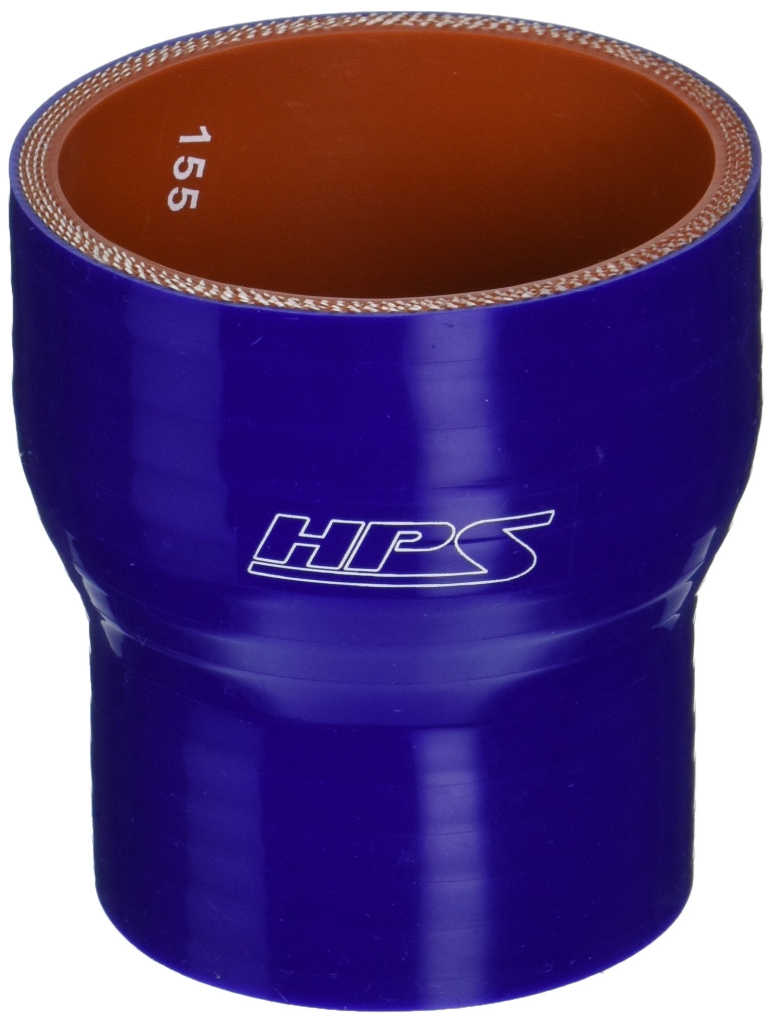 HPS Silicone HTSR-200-250-BLUE High Temperature 4-ply Reinforced Reducer Coupler Hose, 80 PSI Maximum Pressure, 3" Length, 2" > 2-1/2" ID, Blue