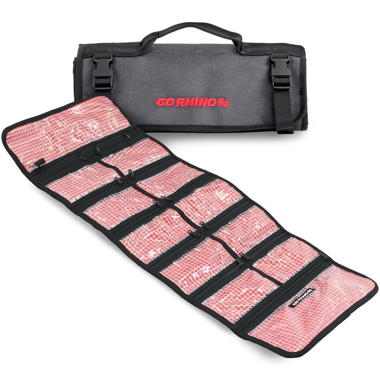 First Aid Roll Go Rhino | Open: 14 3/4" x 34 1/2" & Closed: 6 3/4" x 14 3/4" | XG1060-01