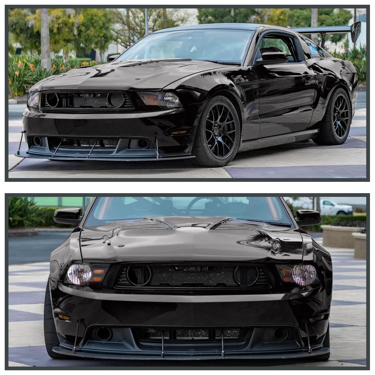 Black SPEC-D TUNING Factory Style Headlights Compatible with 2010-2014 Ford Mustang Left + Right Pair Headlamp Assembly