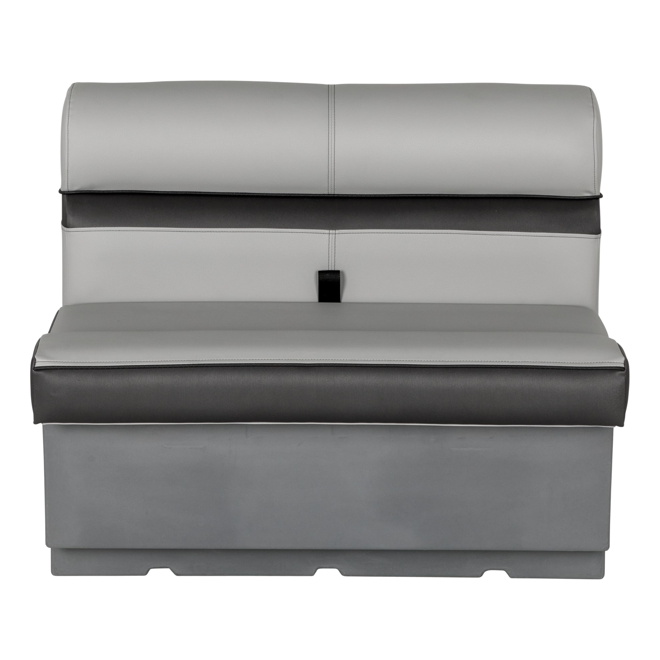 Rockport Series Lippert 36" Straight Pontoon Bench Seat, Measures 36" L x 26" W x 30" H, Marine-Grade Vinyl, High-Density Foam, Easy Installation, Fits Most Pontoons, River Rock – 20221094084