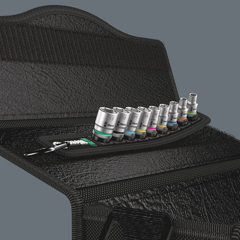 4 sock set Belt 1/4" drv 9 pieces