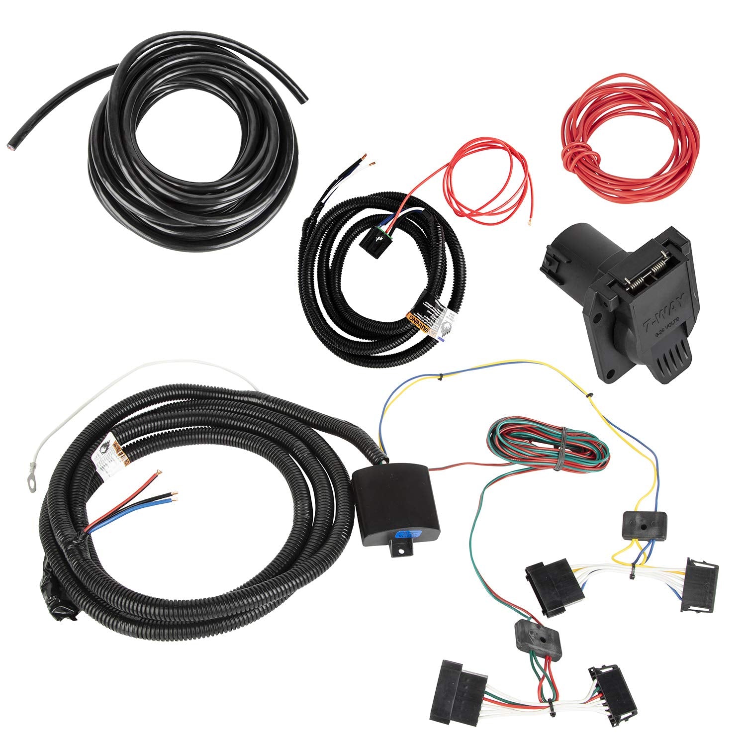 Custom Tow Harness Tekonsha 22115 7 Way Tow Hitch Trailer Wiring Harness Kit, Short Circuit and Overload Protection, No Cutting or Splicing Required