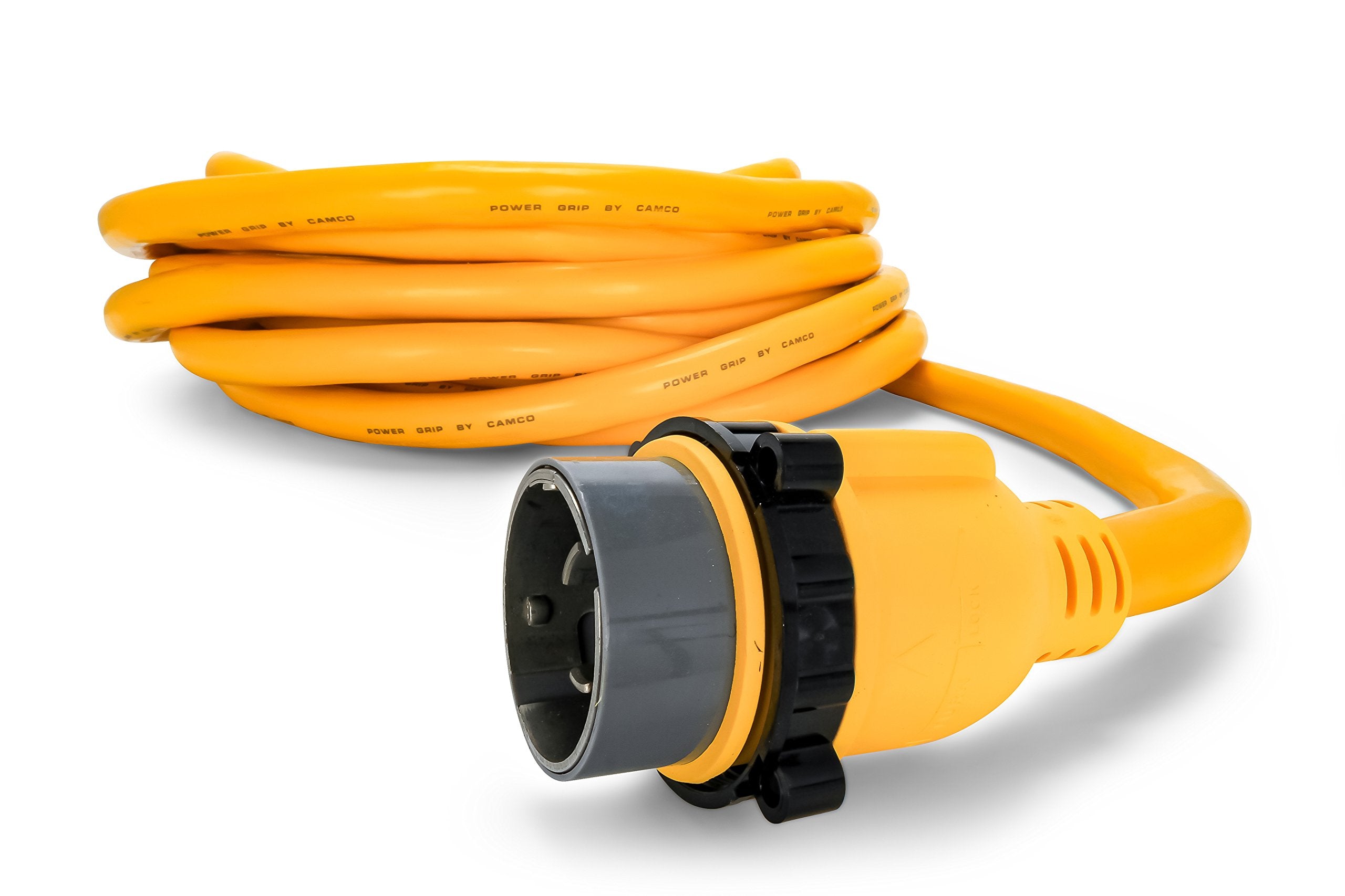 50-Foot Camco PowerGrip Marine/Boat Extension Cord with 50 Amp Locking Adapters | Allows for Easy Boat Connection to Distant Power Outlets (55623)