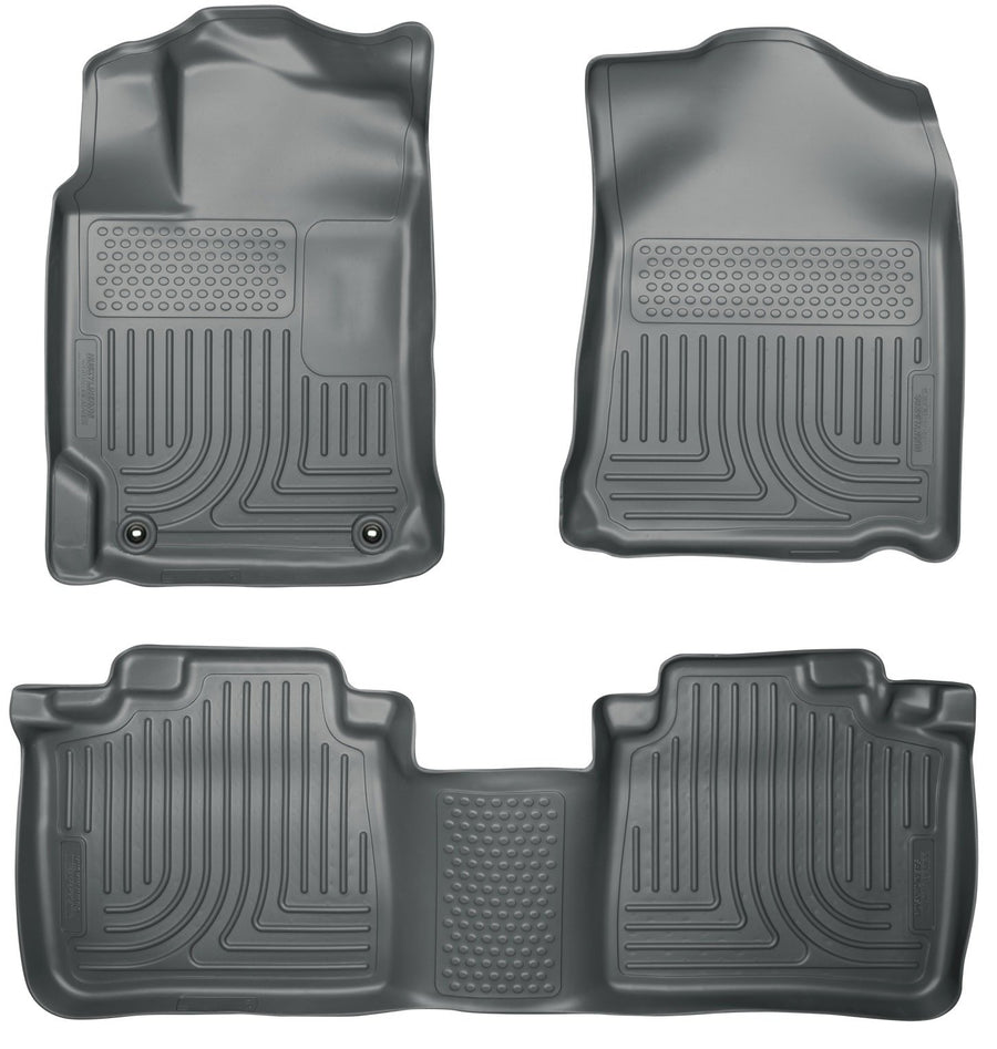 Weatherbeater Husky Liners Floor Mats | Fits 2012-2017 Toyota Camry | Front & 2nd Row, 3-pc Grey - 98902