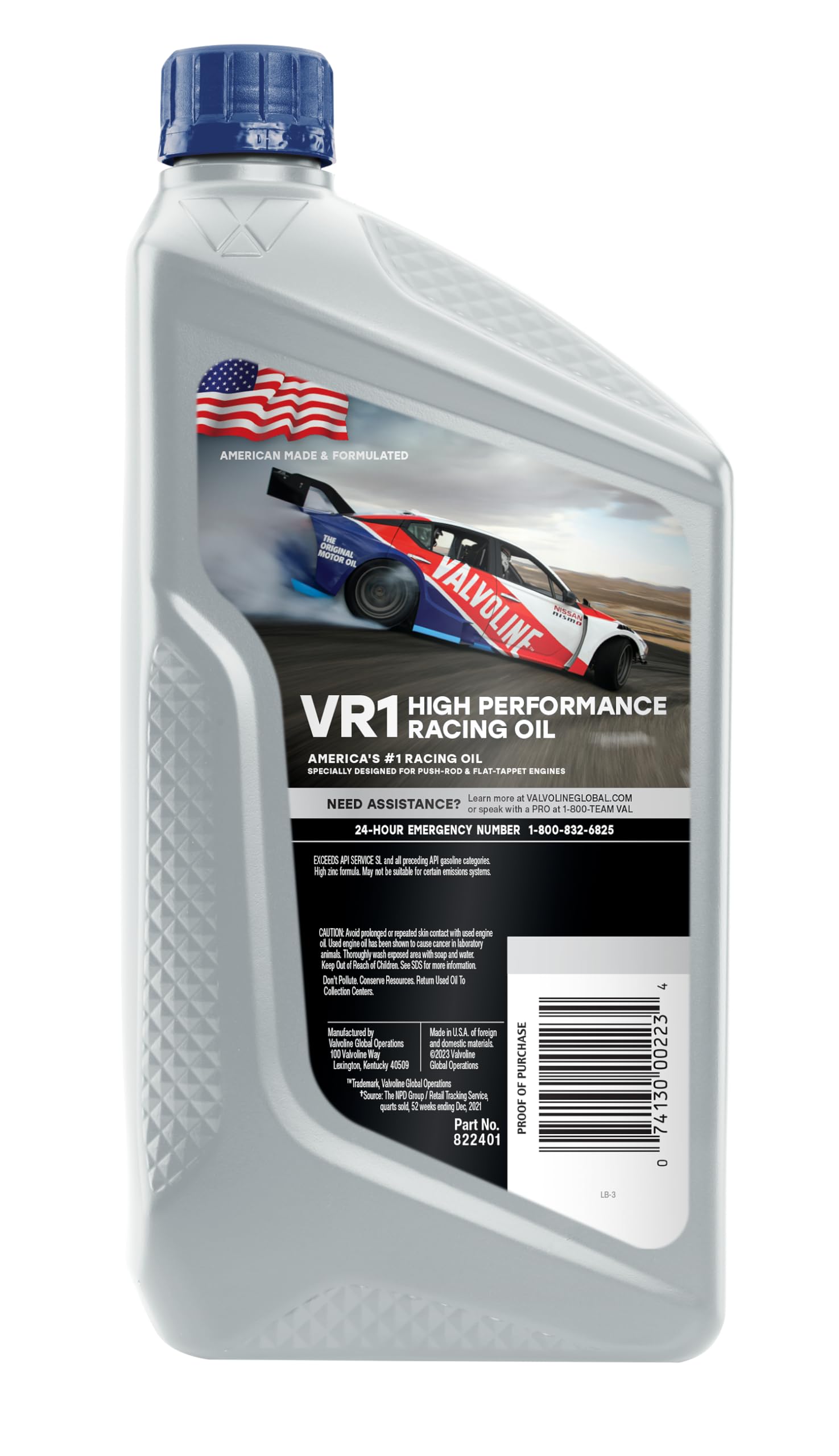 VR1 Valvoline Racing SAE 30 Motor Oil 1 QT, Case of 6