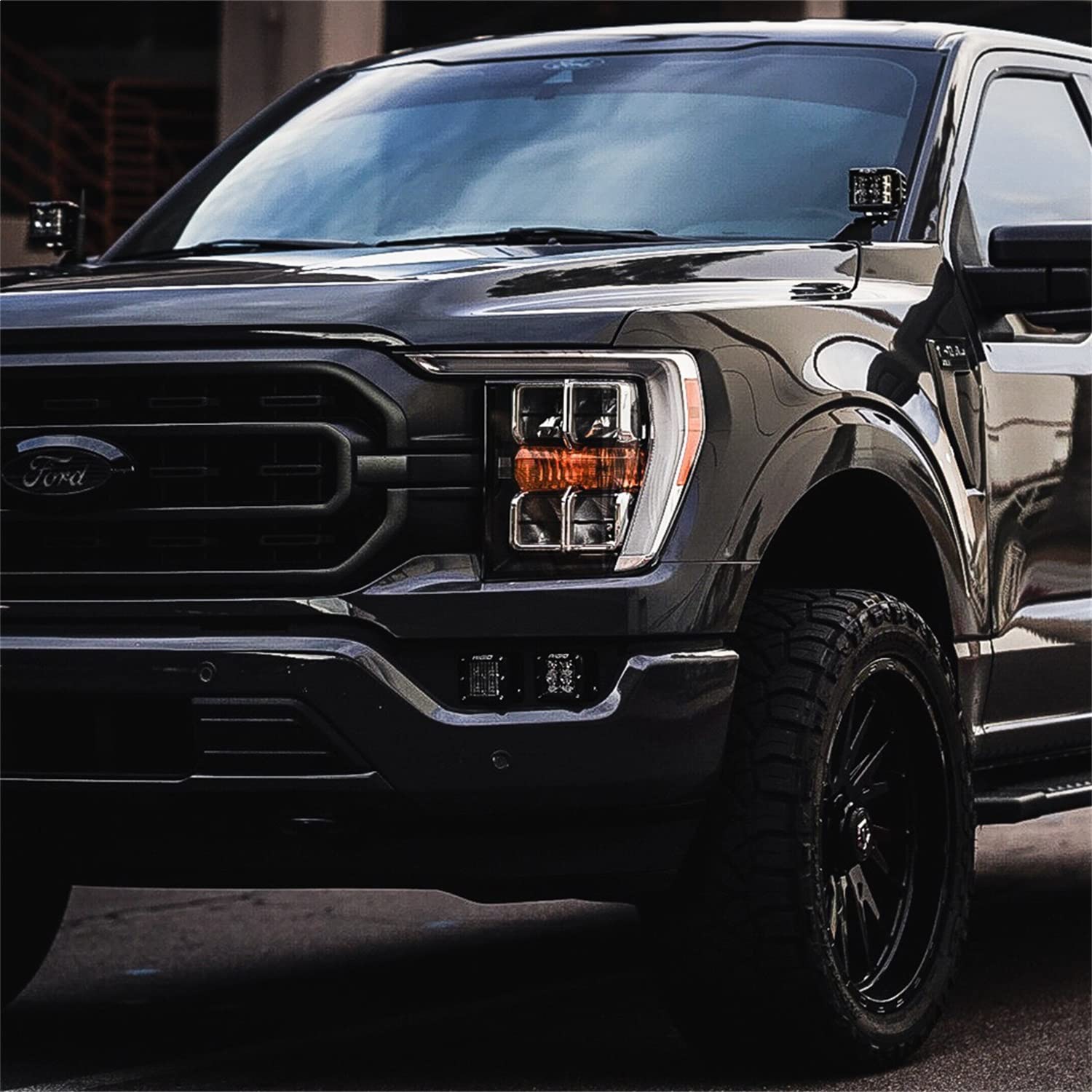 Dual Fog Light Mounts RIGID 46739 Fit 2021+ F150 (Lights Not Included)