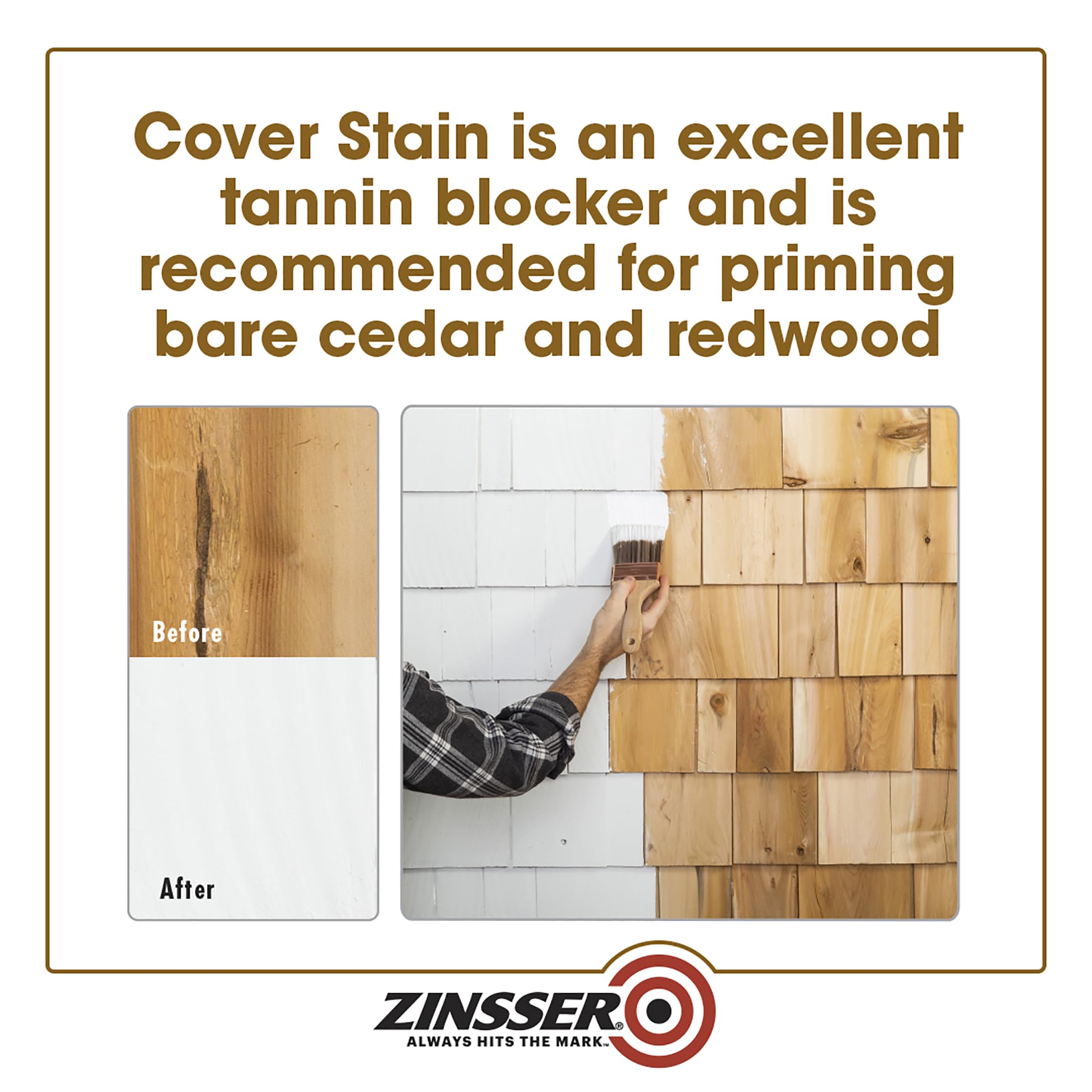 Rust-Oleum Zinsser 3554 High Hide Cover Stain Primer and Sealer, White 32 Fl Oz (Pack of 1)