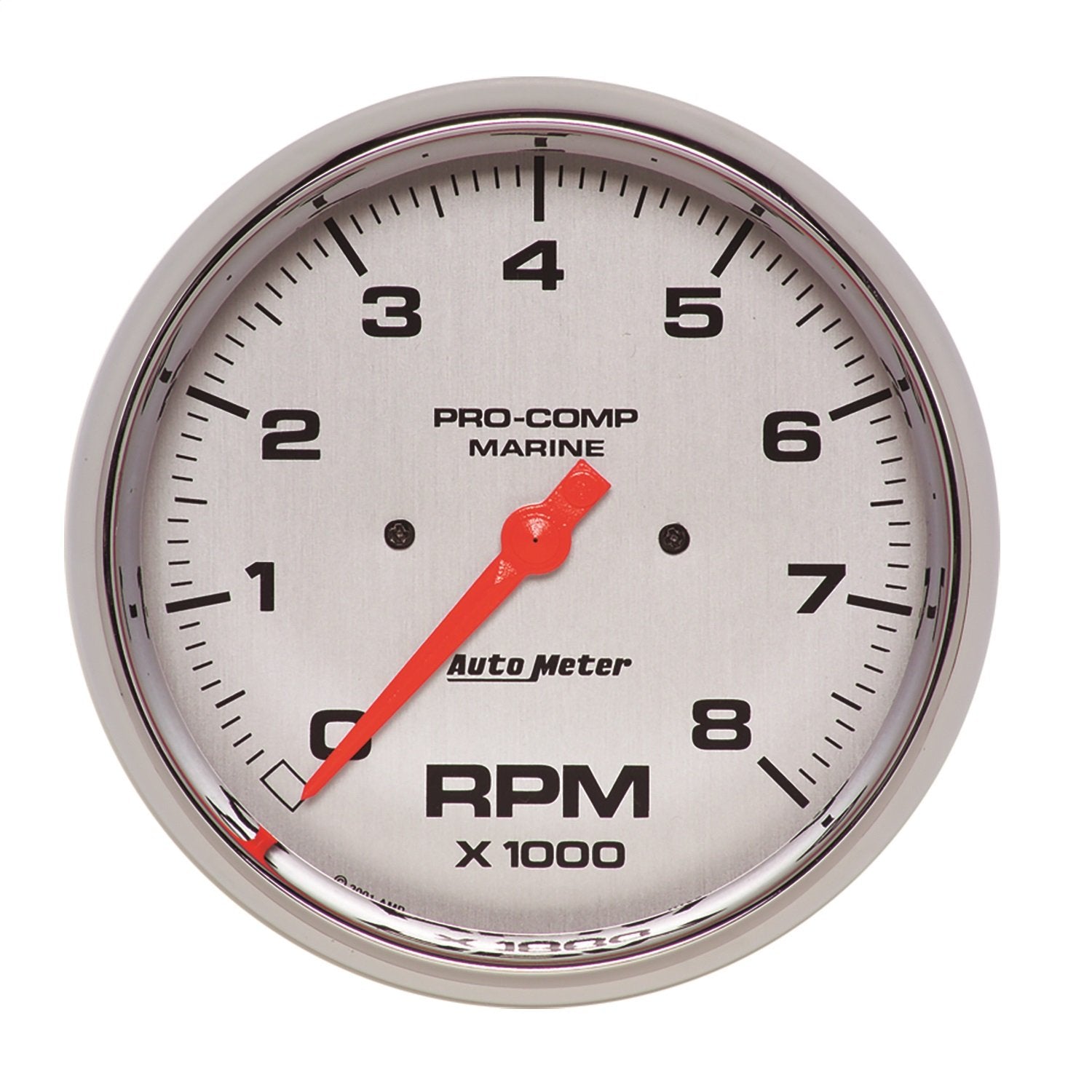 Tachometer, AutoMeter Gauge, 5", 8K RPM, Marine Chrome (200797-35)