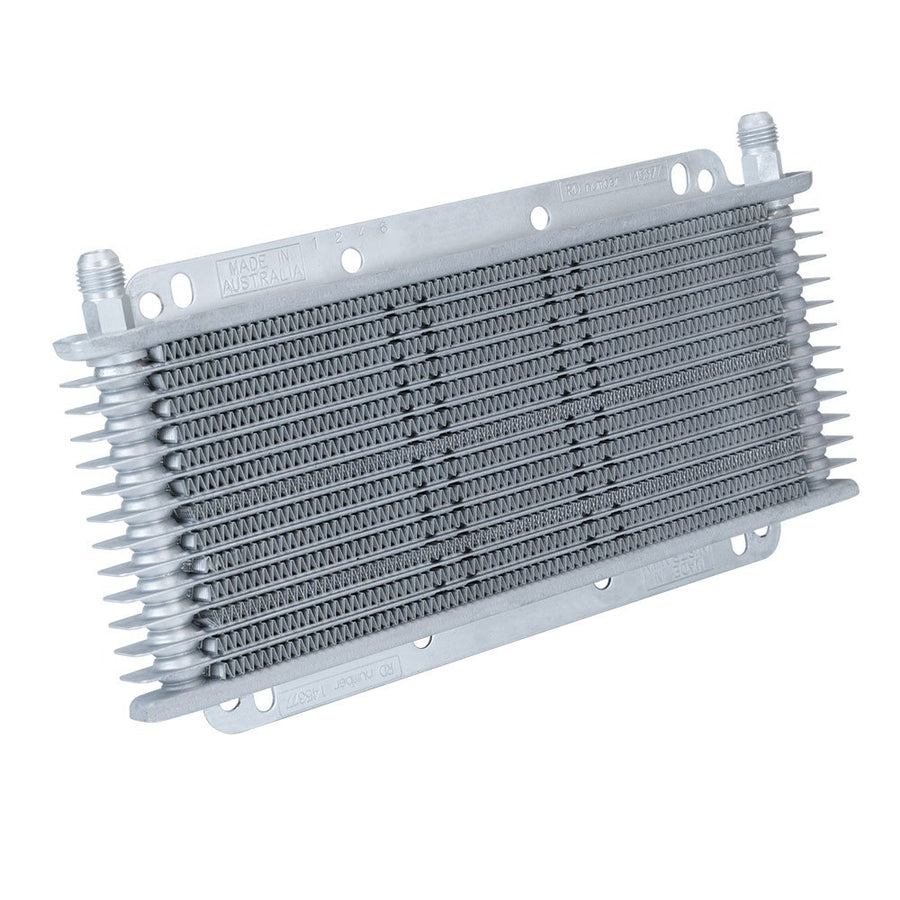 Stacked Plate 17-Row Transmission Cooler, 11 x 6 x 3/4" with -6 AN Fittings (400017)
