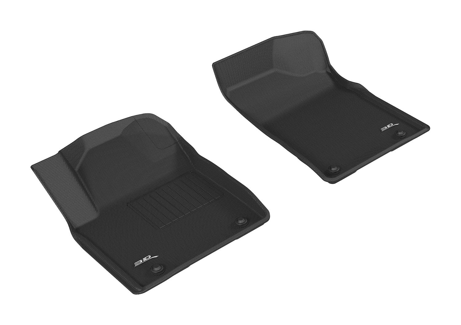Kagu Floor Mat 3D MAXpider Custom Fit (Black) Compatible with Nissan Armada 2017-2018 - Front Row