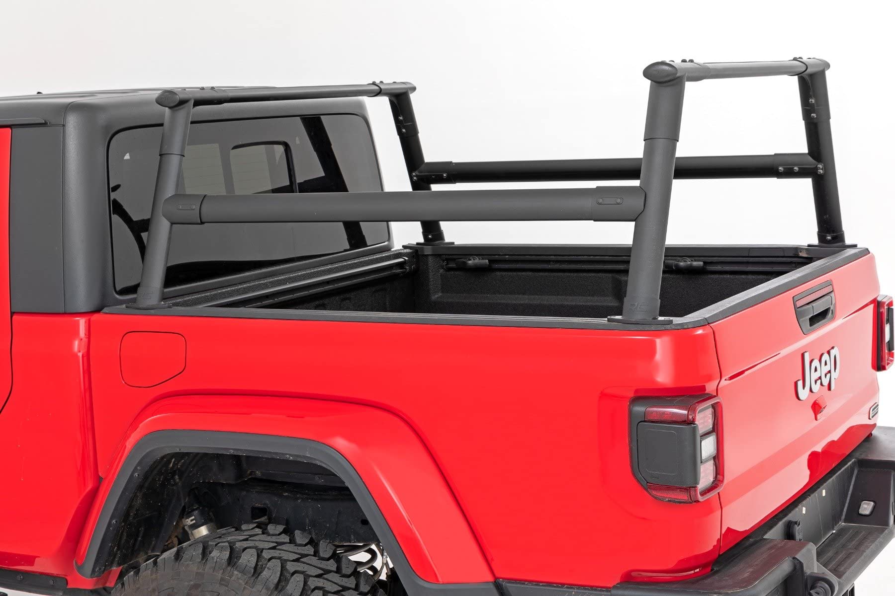 Rough Country Bed Rack Full Height for Jeep Gladiator JT (2020-2025) - Modular Aluminum Truck Rack for Cargo Racks, Rooftop Tents, Ladders & Overland Gear