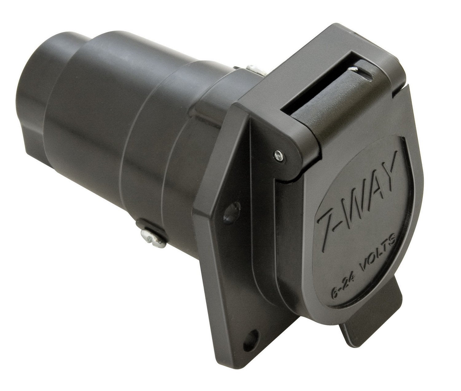 7-Way Round Blade Reese Towpower Plastic Vehicle End, Black 74126