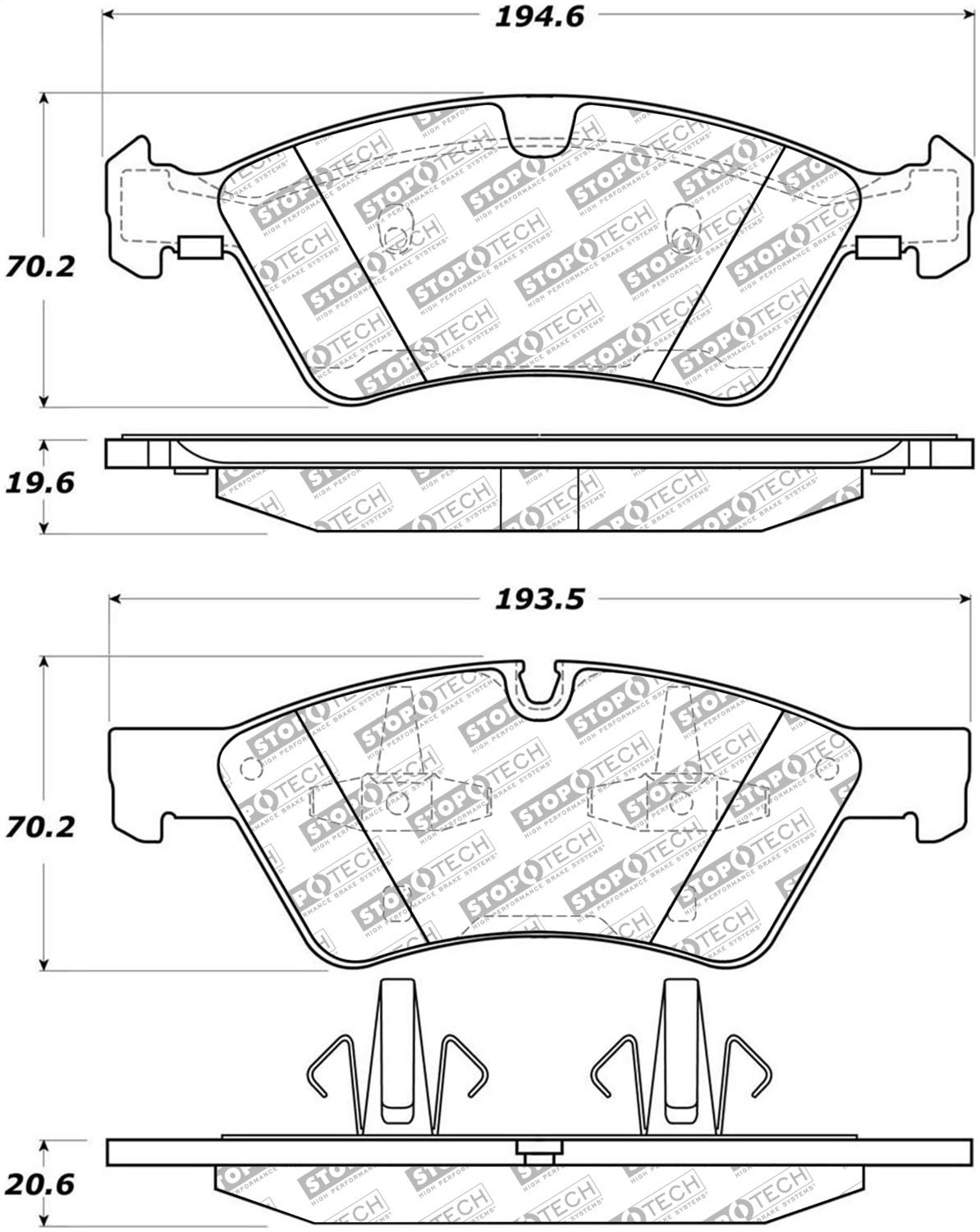Brake Pads StopTech 305.11230 Street Select with Hardware
