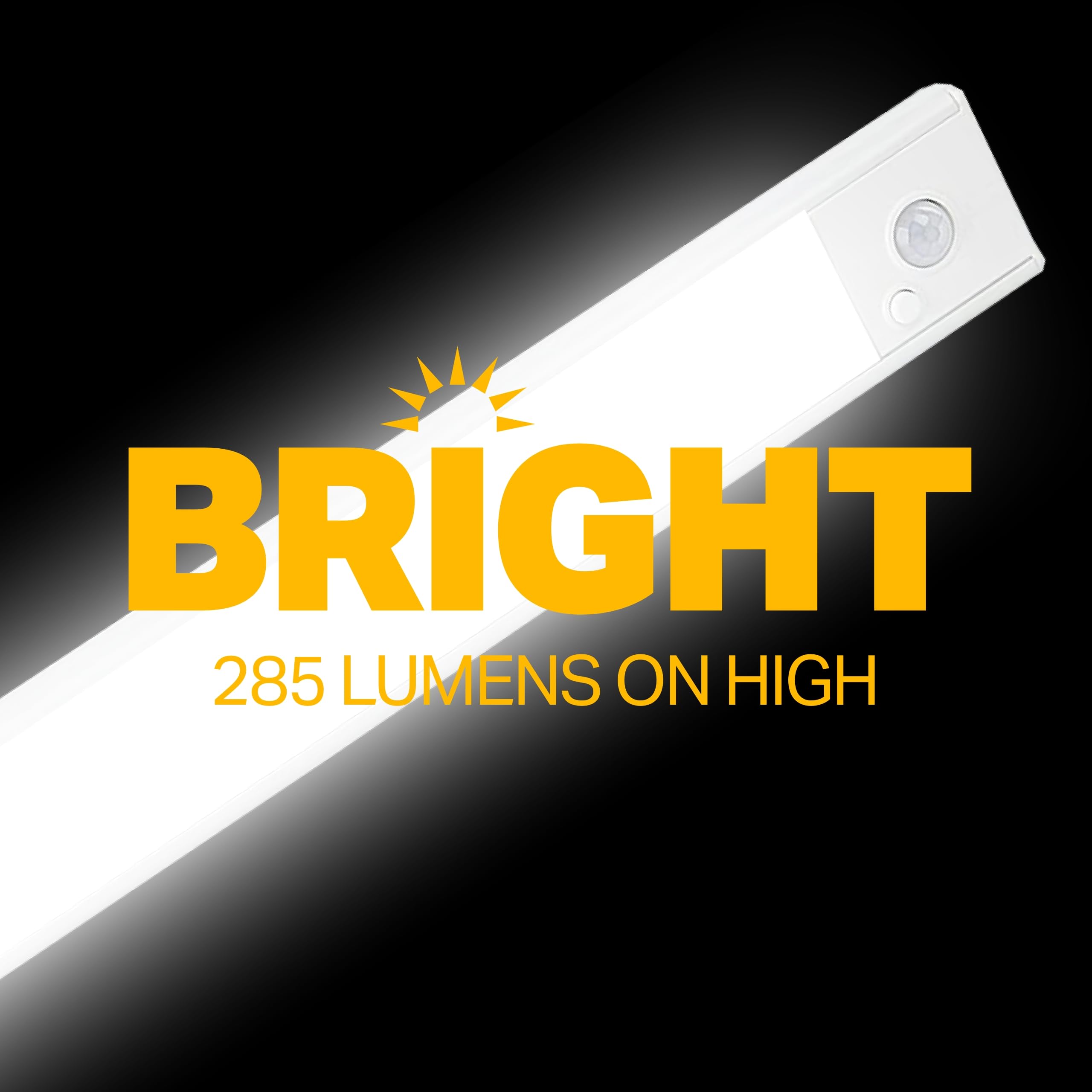12 Inch LUXPRO LP441 Under Cabinet Light - with Motion Sensor - Rechargeable - Cabinet Lights with Remote - Home Improvement Item - Easy Installation
