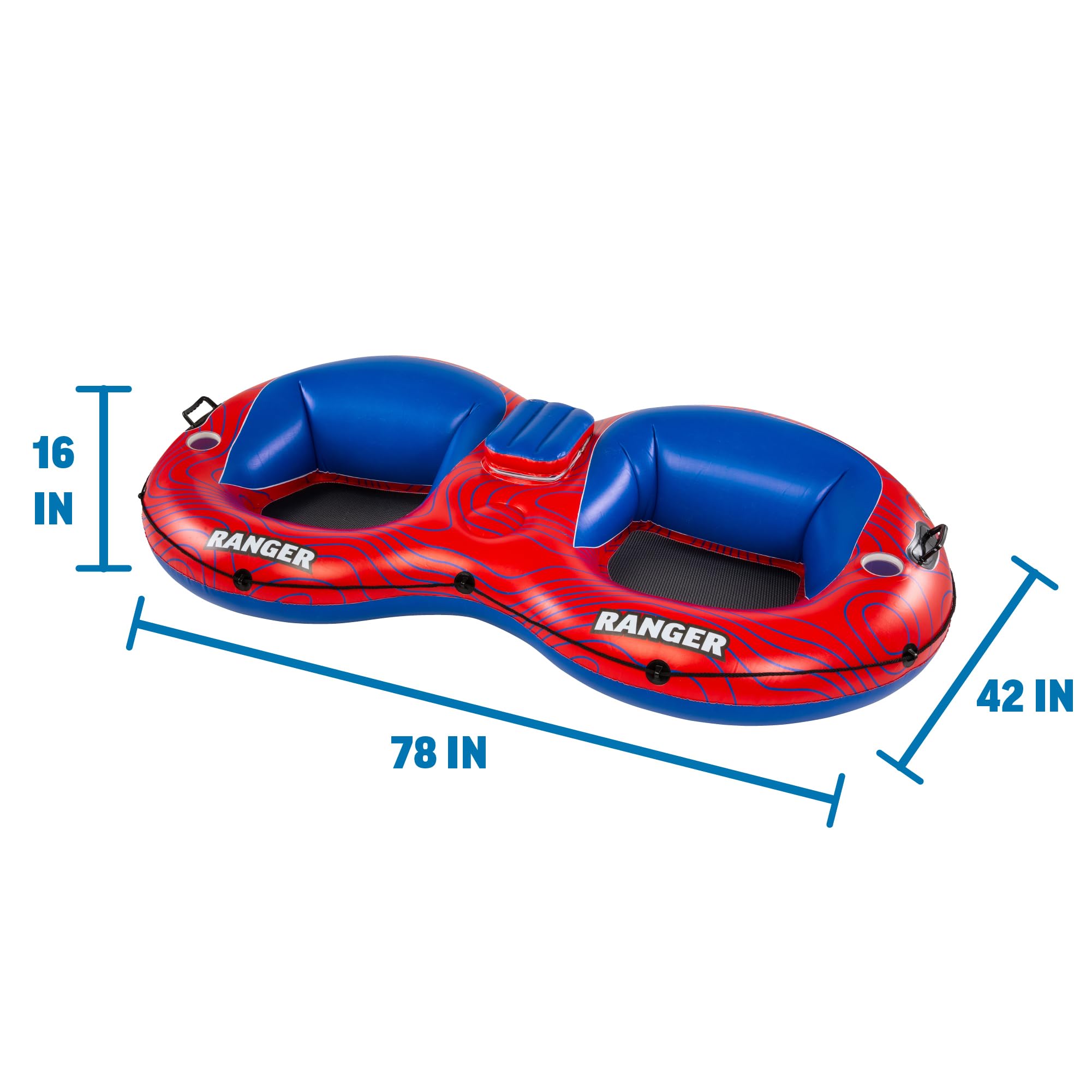 Ranger 2 River Tube - Wow Sports - Comfortable Tube for Lake & River - Perfect Water Float for Outdoors