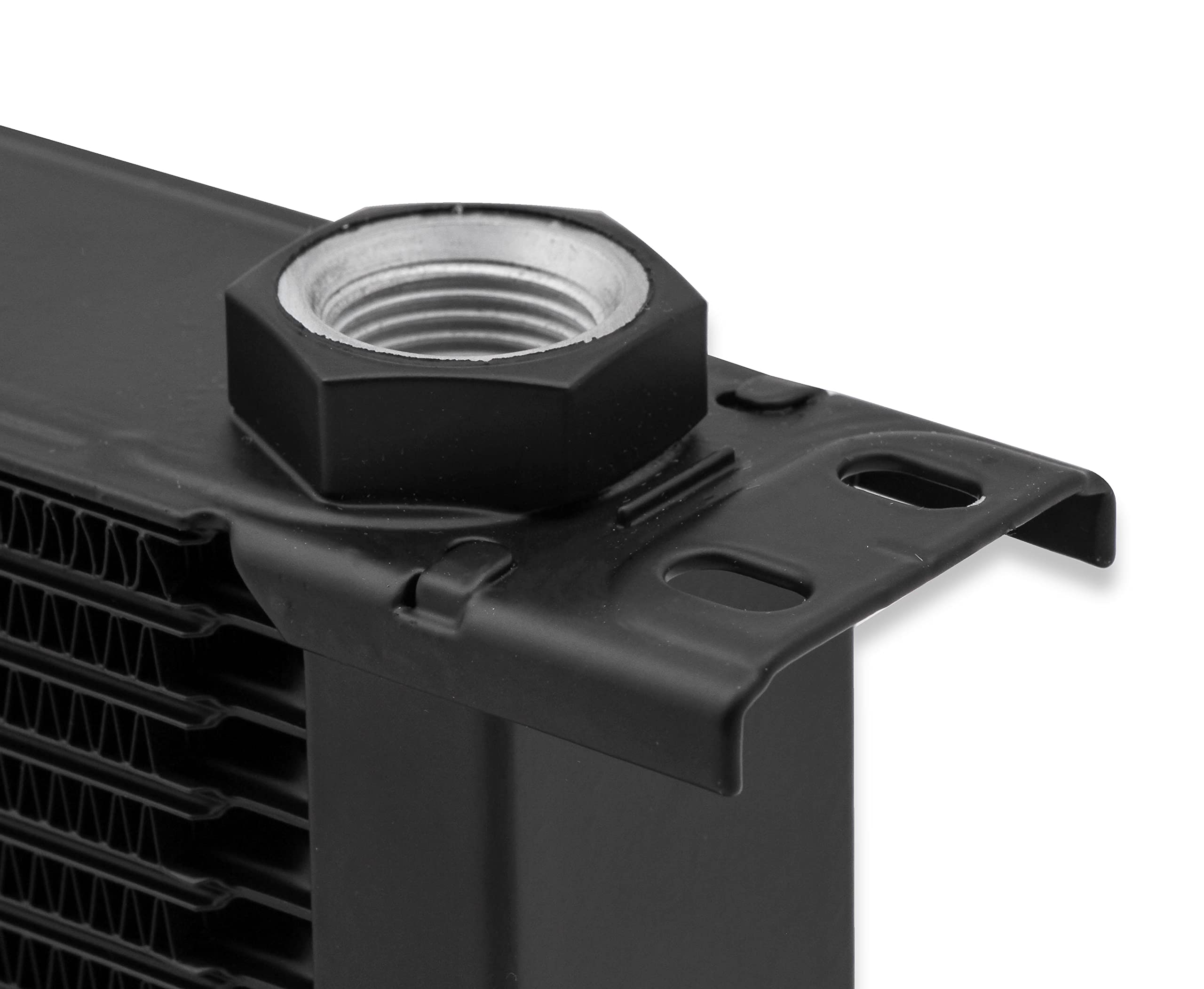Earl's UltraPro 410ERL Oil Cooler - Black - 10 Rows - Wide Cooler - 10 O-Ring Boss Female Ports