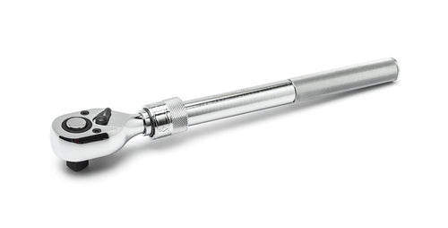 Crescent 72 Tooth 1/2" Drive Quick Release Extendable Teardrop Ratchet 12" - 17-1/2" - CRW12EXT , Black
