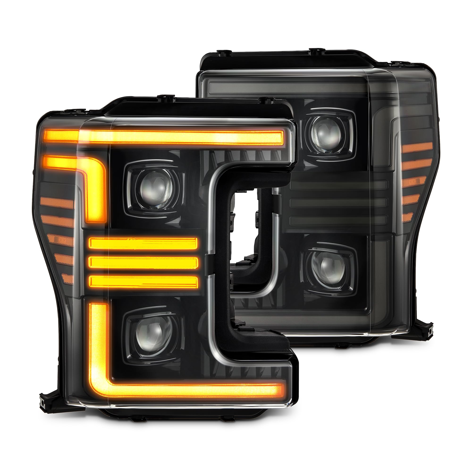 AlphaRex MKII PRO-Series Projector Headlights for 17-19 Super Duty Halogen Alpha-Black