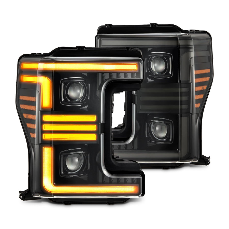 AlphaRex MKII PRO-Series Projector Headlights for 17-19 Super Duty Halogen Alpha-Black