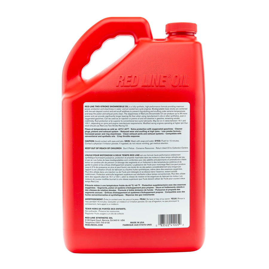 Snowmobile Oil Red Line 41005 Two-Stroke Synthetic - Gallon