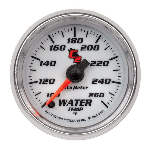 C2 Auto Meter Full Sweep Electric Water Temperature Gauge 7155