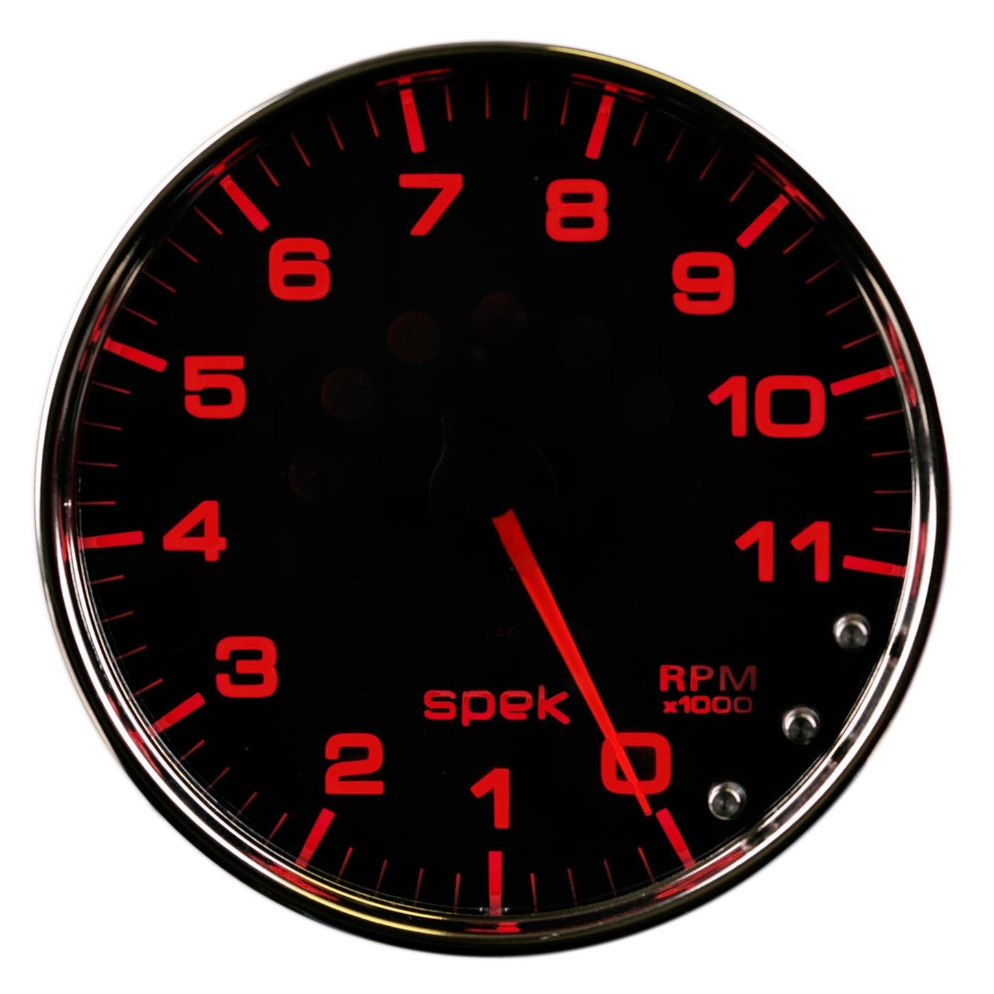 AutoMeter Gauge P23931 Tachometer (Spek-Pro 5", 11K RPM, with Shift Light & Peak Mem, Black/Chrome, Spek-Pro)