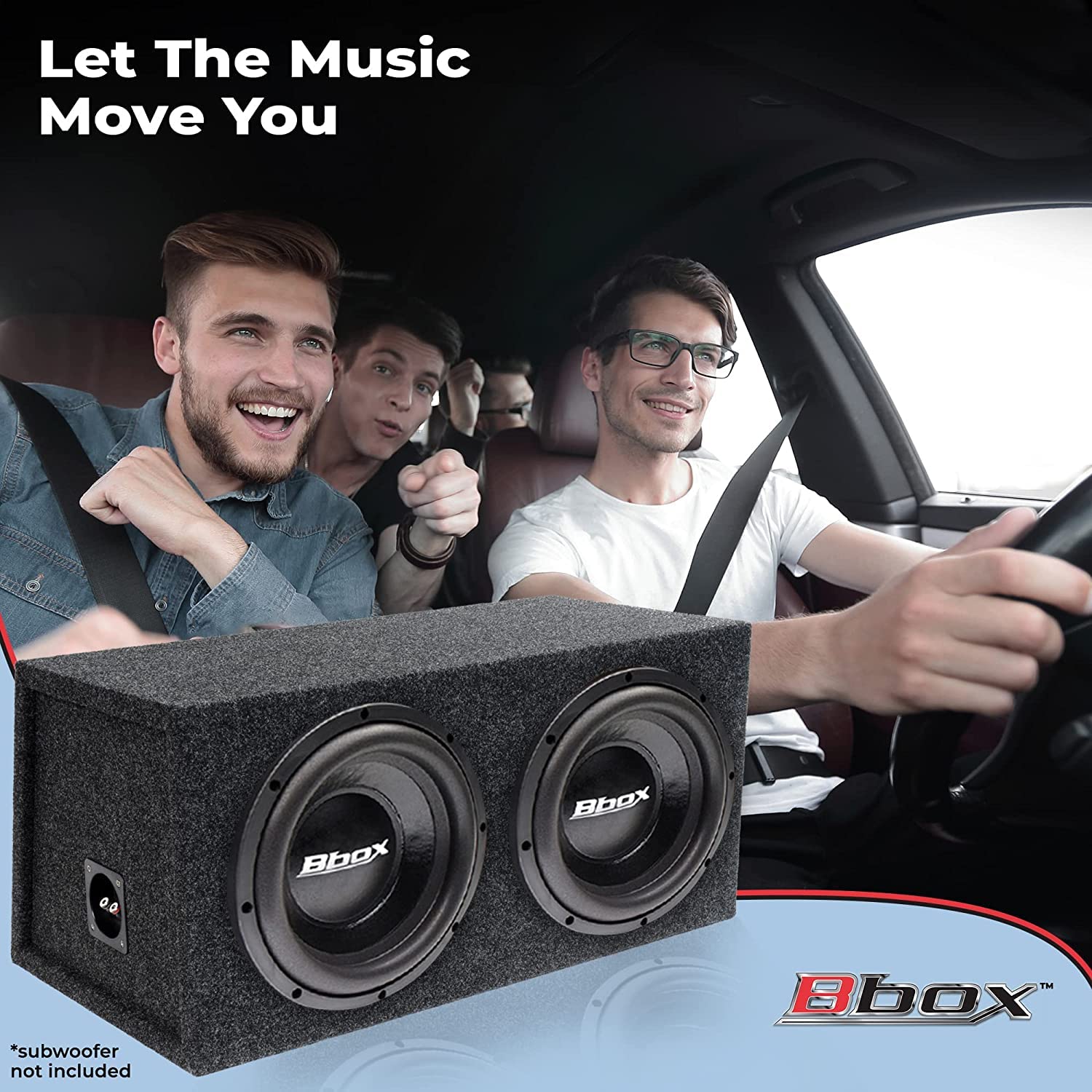 Atrend Dual Sealed 15" Subwoofer Enclosure Bbox - Pro Audio Tuned Dual Sealed Car Subwoofer Boxes & Enclosures - Premium Subwoofer Box Improves Audio Quality, Sound & Bass - Nickel Finish Terminals