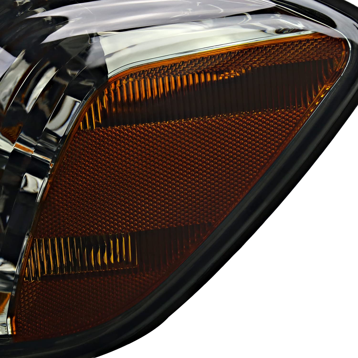 Smoke LED Tube Headlights + Corner Lights Spec-D Tuning Compatible with 2005-2006 Toyota Tundra, Left + Right Pair Headlamp Assembly
