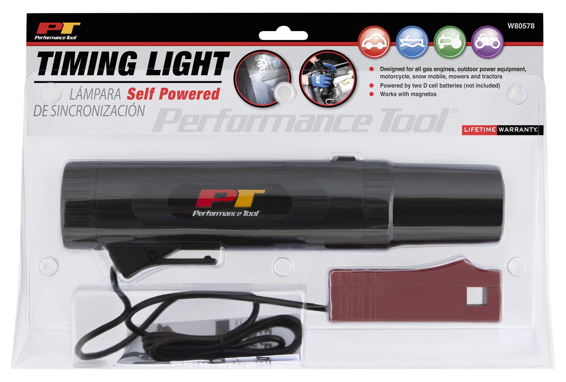 Self-Powered Performance Tool W80578 Timing Light, Black