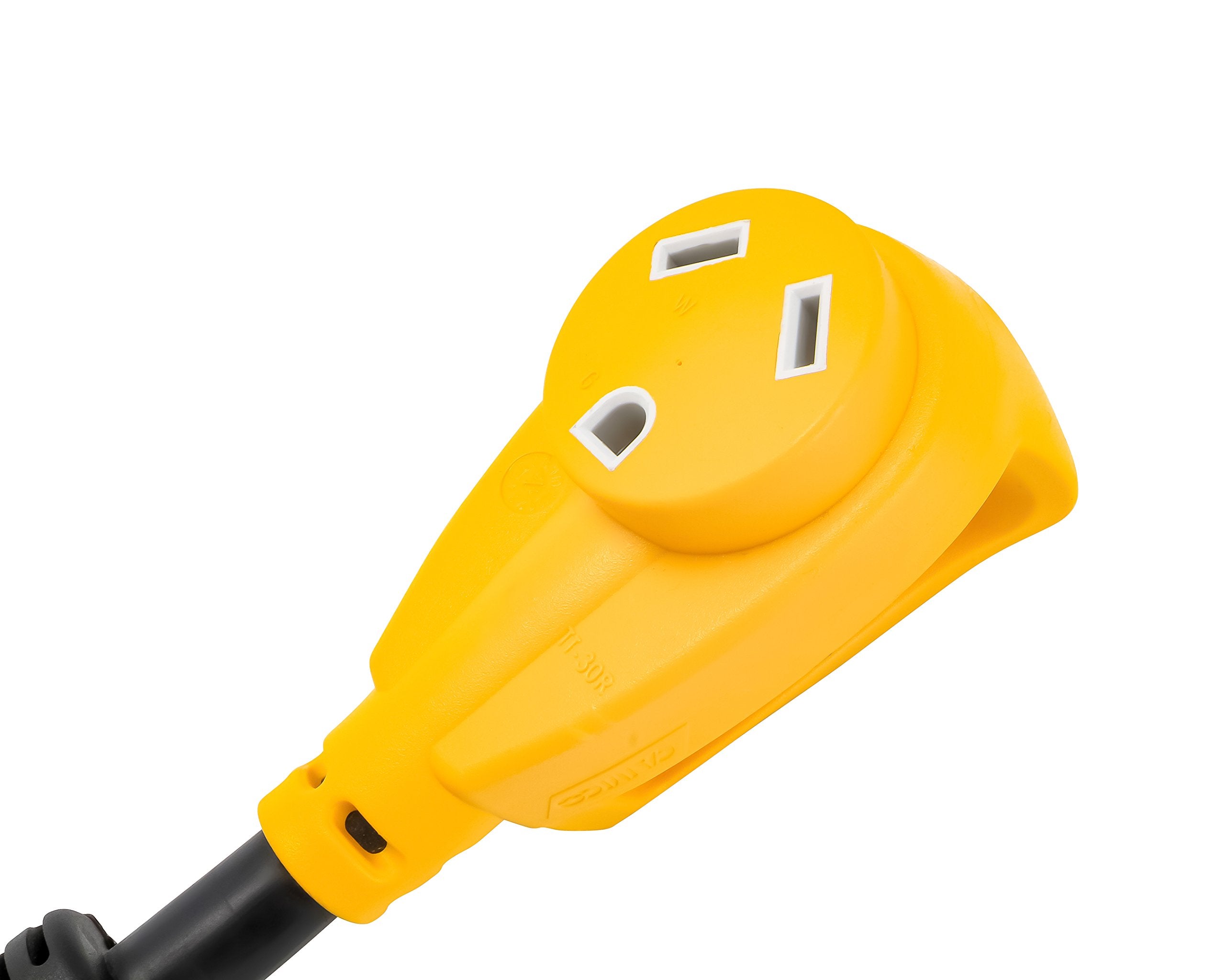 30-Amp Camco Power Grip RV Voltage Protector - Features Integrated Surge Protection of Up to 2,800 Joules & Diagnostic LEDs Indicate Wiring Faults (55301)