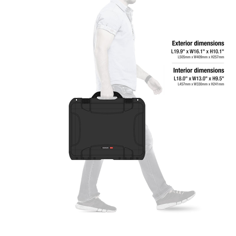 Waterproof Nanuk 933 Hard Case with Padded Dividers - Black