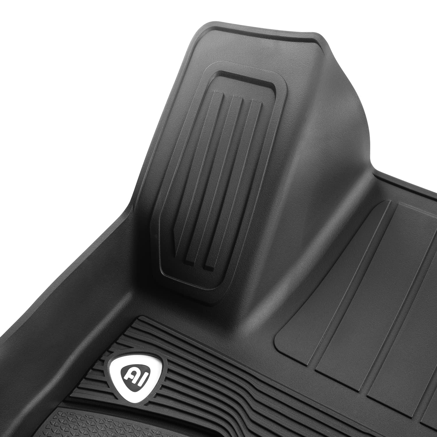 All-Weather Spec-D Tuning Black Injection-Molded TPE Front + Rear Floor Mats Compatible with 2017-2022 Tesla Model 3, 3PC