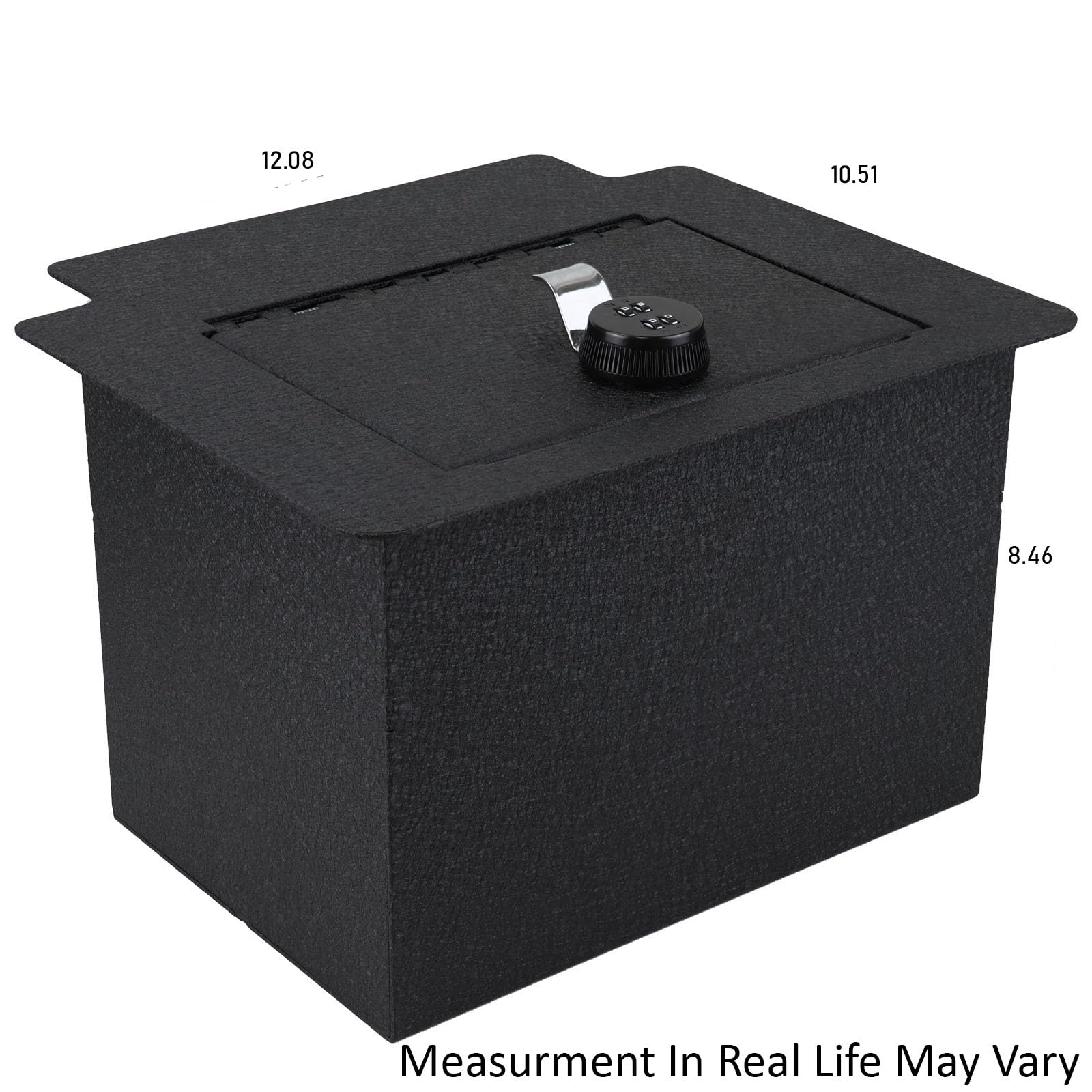Center Console Safe Black Horse, Black Gun Box Organizer with 4 Digit Combination Resettable Lock Compatible with 2021-2021 Chevrolet Tahoe|2021-2021 GMC Yukon-ASGM09
