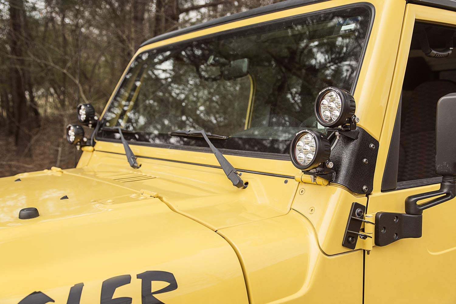 Rugged Ridge Jeep Wrangler TJ/LJ Light Kit | Dual A-Pillar, 3.5", Round | 11232.37 | Fits 1997-2006 Jeep Wrangler TJ/LJ