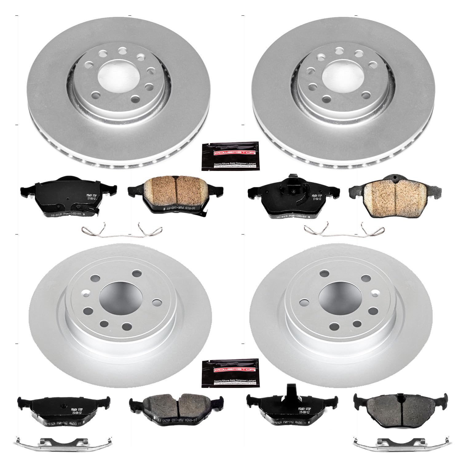 Power Stop Z23 Evolution Geomet Coated Brake Kit Front and Rear For Saab 9-5 1999 [Model Specific]