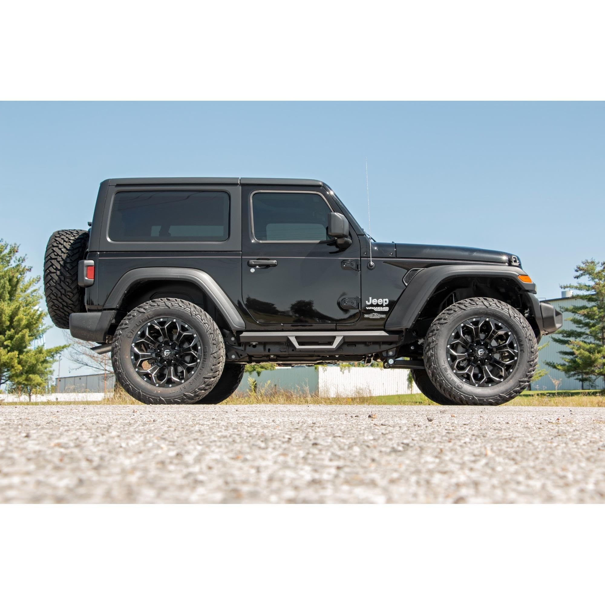 2.5" Rough Country Lift Kit w/ M1 Shocks for Jeep Wrangler JL 2-Door (2024-2025) - Includes Front & Rear M1 Shock Absorbers, Lifted Coil Springs