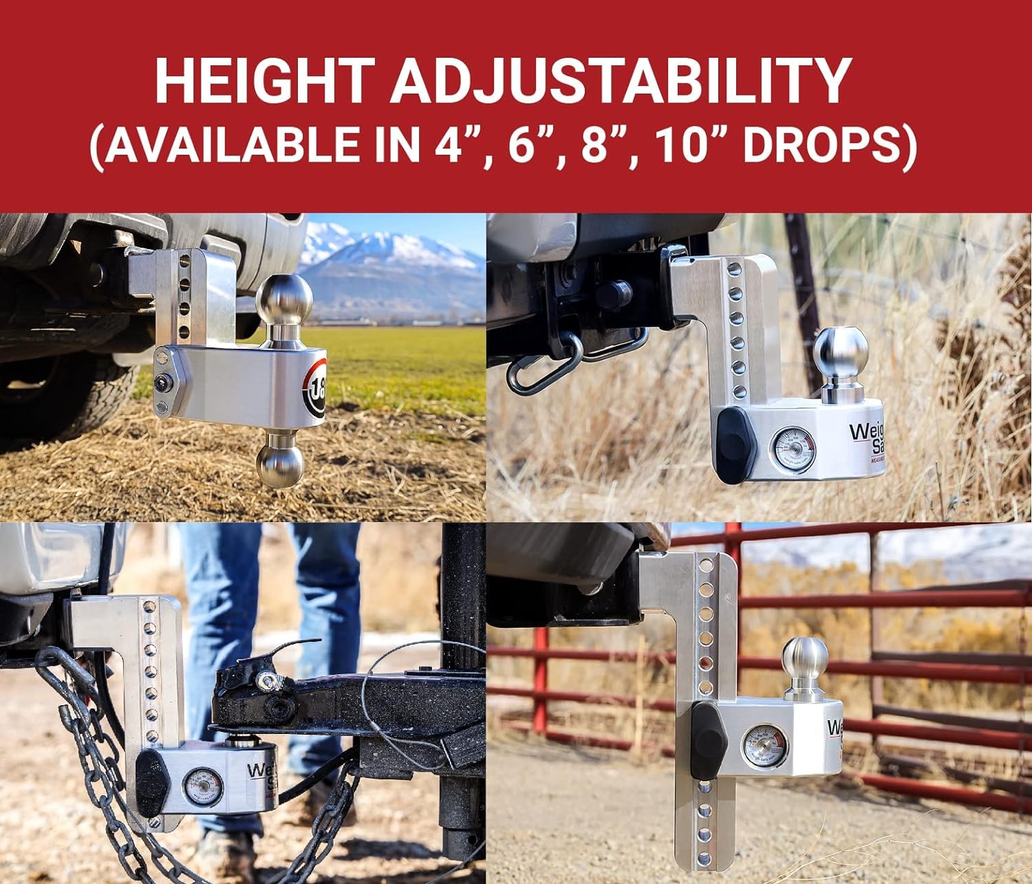 6in Weigh Safe Drop Hitch w/ 2.5in Shank