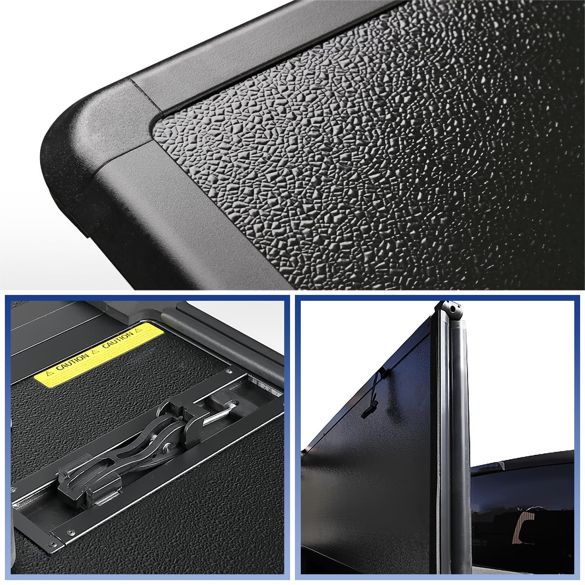 Hard Quad Fold Tonneau Cover Spec-D Tuning Compatible with 2002-2018 Dodge Ram 1500/2500/3500 6'4" Bed