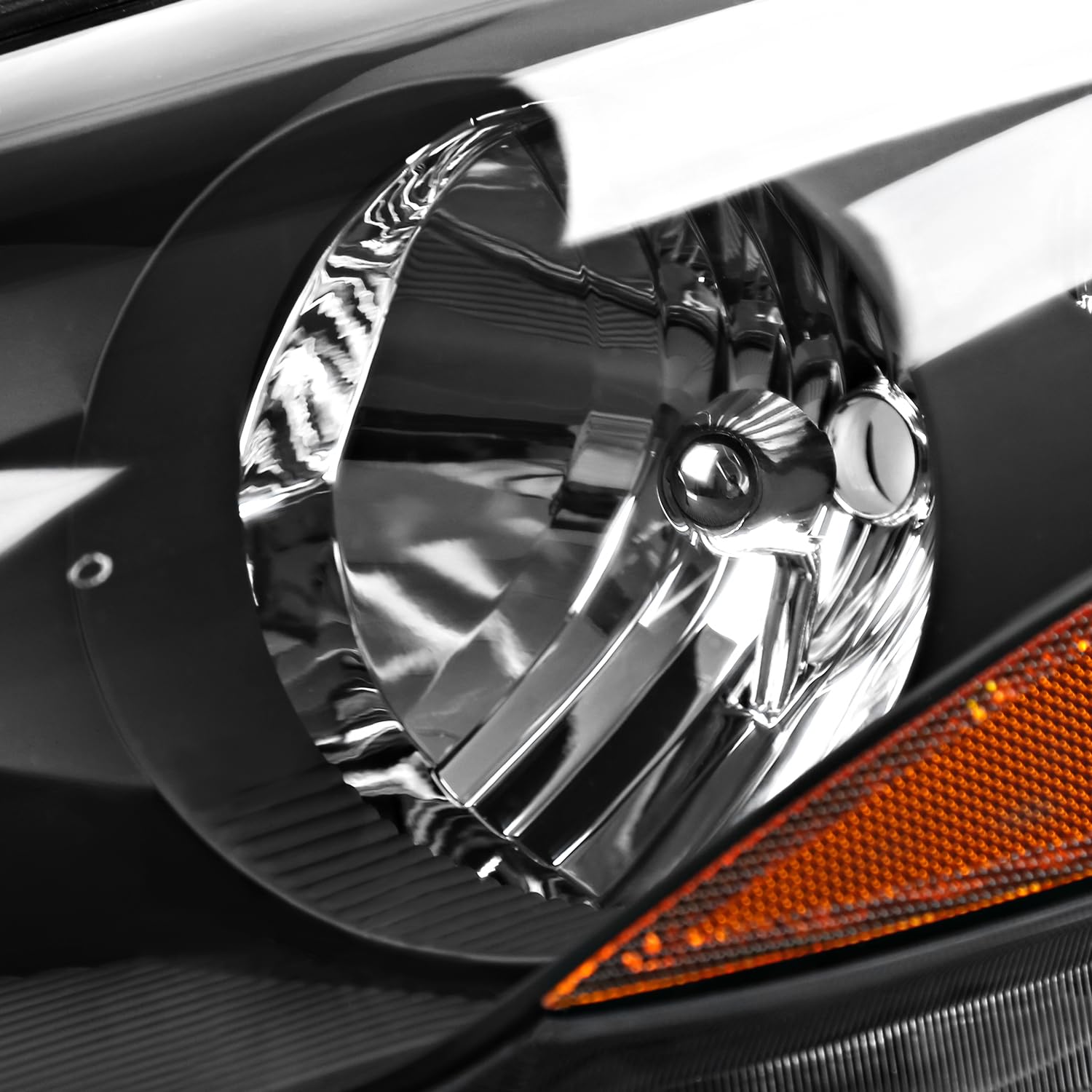 Black Headlights Spec-D Tuning Compatible with 2006-2010 Toyota Sienna, Left + Right Pair Headlamp Assembly