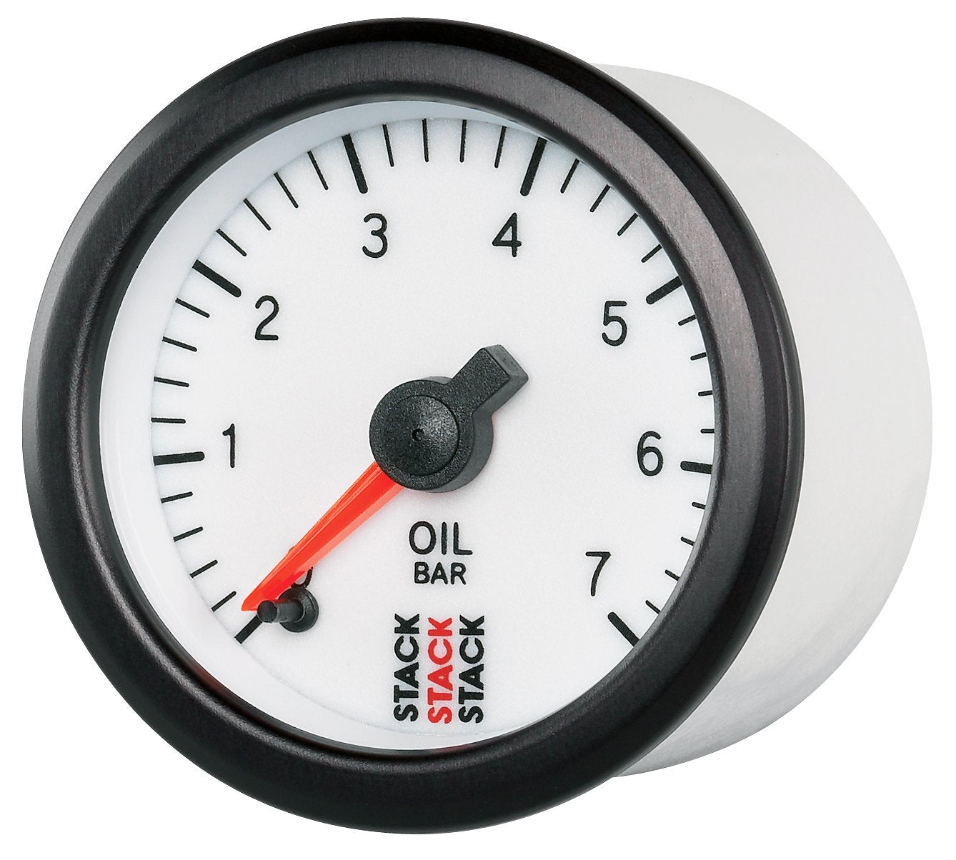 52mm M10 Male Stack ST3351 White 0-7 Bar Professional Stepper Motor Oil Pressure Gauge