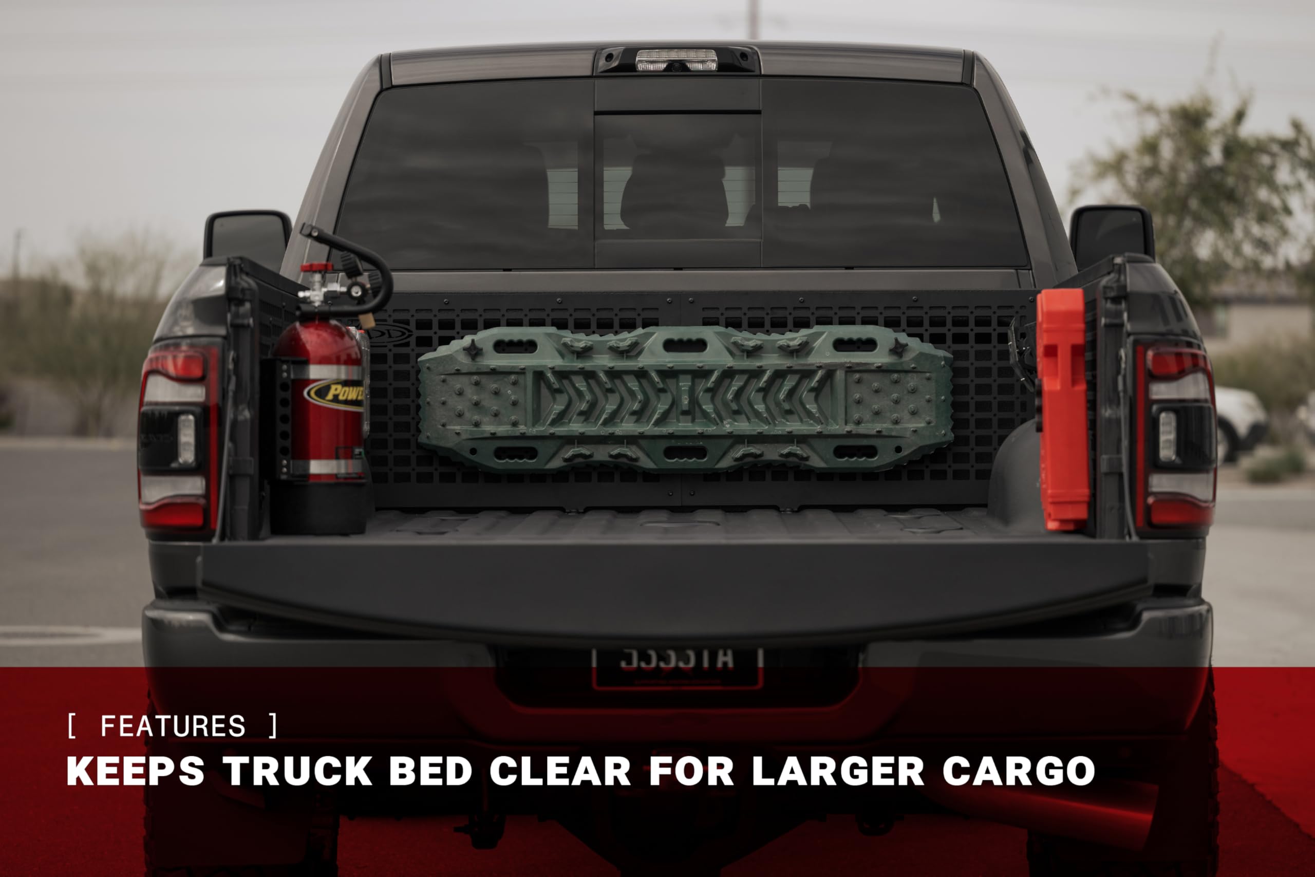 Offroad Bed Cab Molle Panels for 2019-2024 Ram HD 2500/3500 ADD | Tools, Recovery Gear, & Off-Road Supplies Mounts | Rigid Fitment | Hammer Black Powder Coat | Steel Construction | Made in the USA