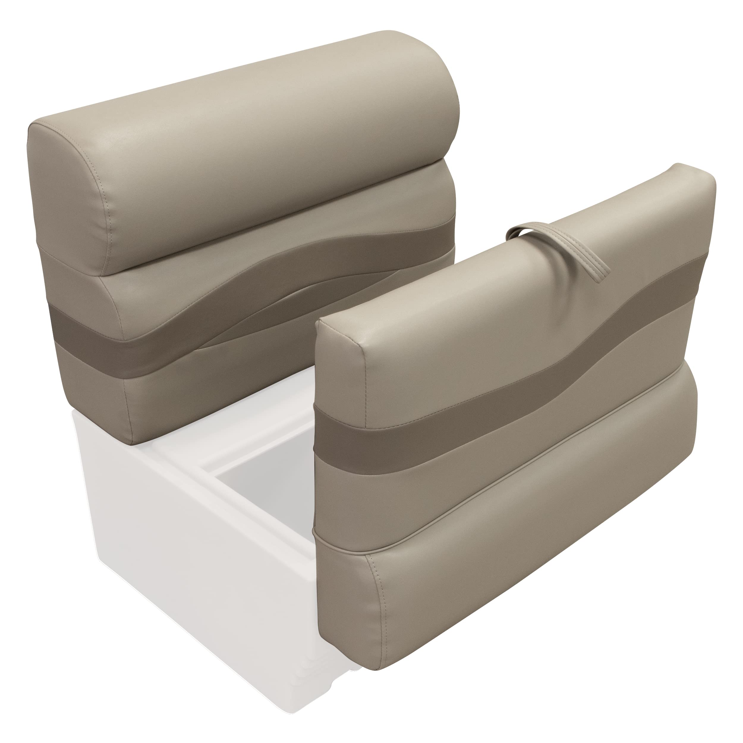 Premier Series Wise BM1143-1749 Pontoon 27" Bench Seat Cushion Set, Mocha Java/Café/Mushroom