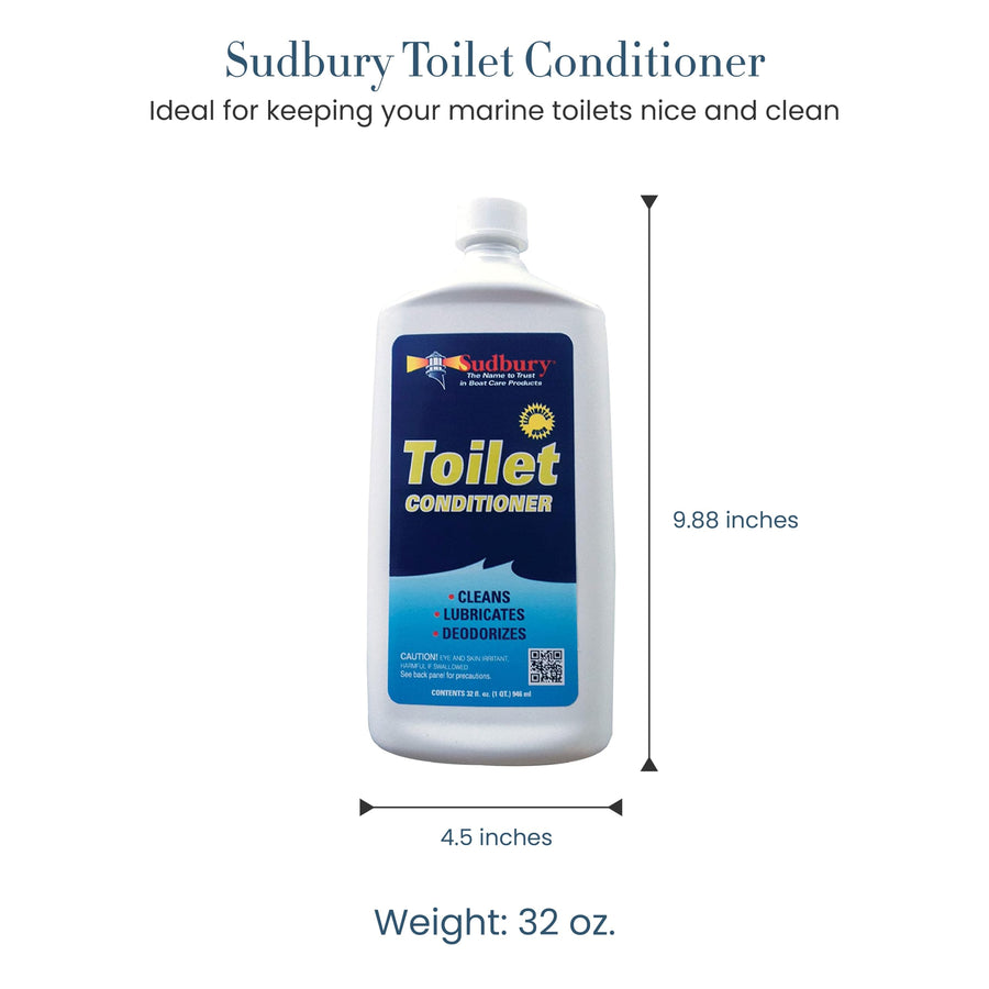 Toilet Cleaner Sudbury, Odor Eliminator for Marine Toilets, Essential Boat Accessories and Boat Cleaning Supplies, 32 oz.