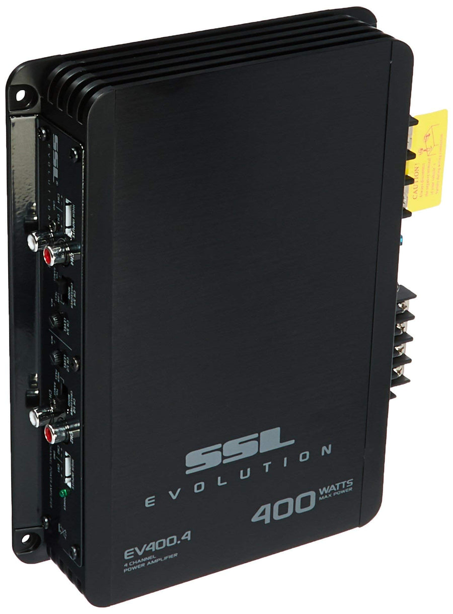 Sound Storm EV400.4 Laboratories Evolution 400 W, 4 Channel, 2 to 8 Ohm Stable Class A/B, Full Range Car Amplifier, Black