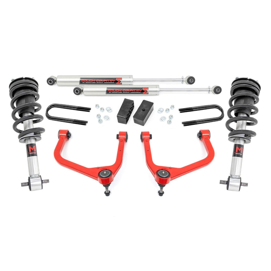 3.5" Lift Kit Rough Country w/M1 Struts for 2019-2024 GMC Sierra 1500-28840RED