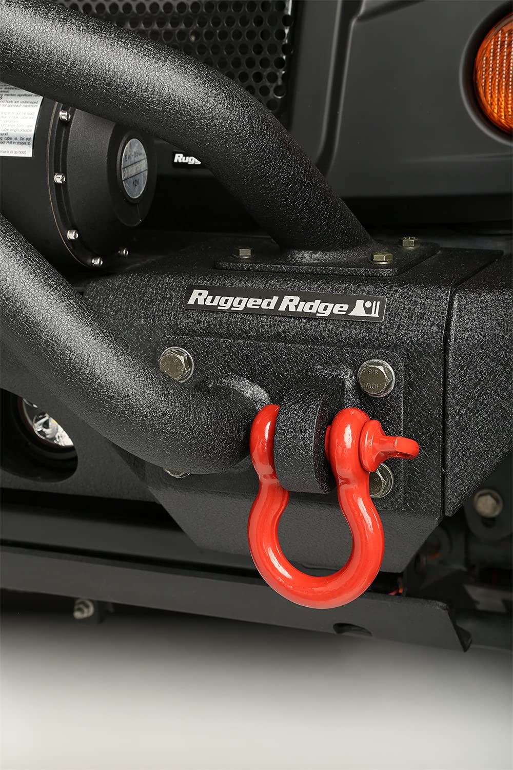 D-Ring Shackle Kit, Rugged Ridge, 3/4 inch, Red, Steel, Pair | 11235.08
