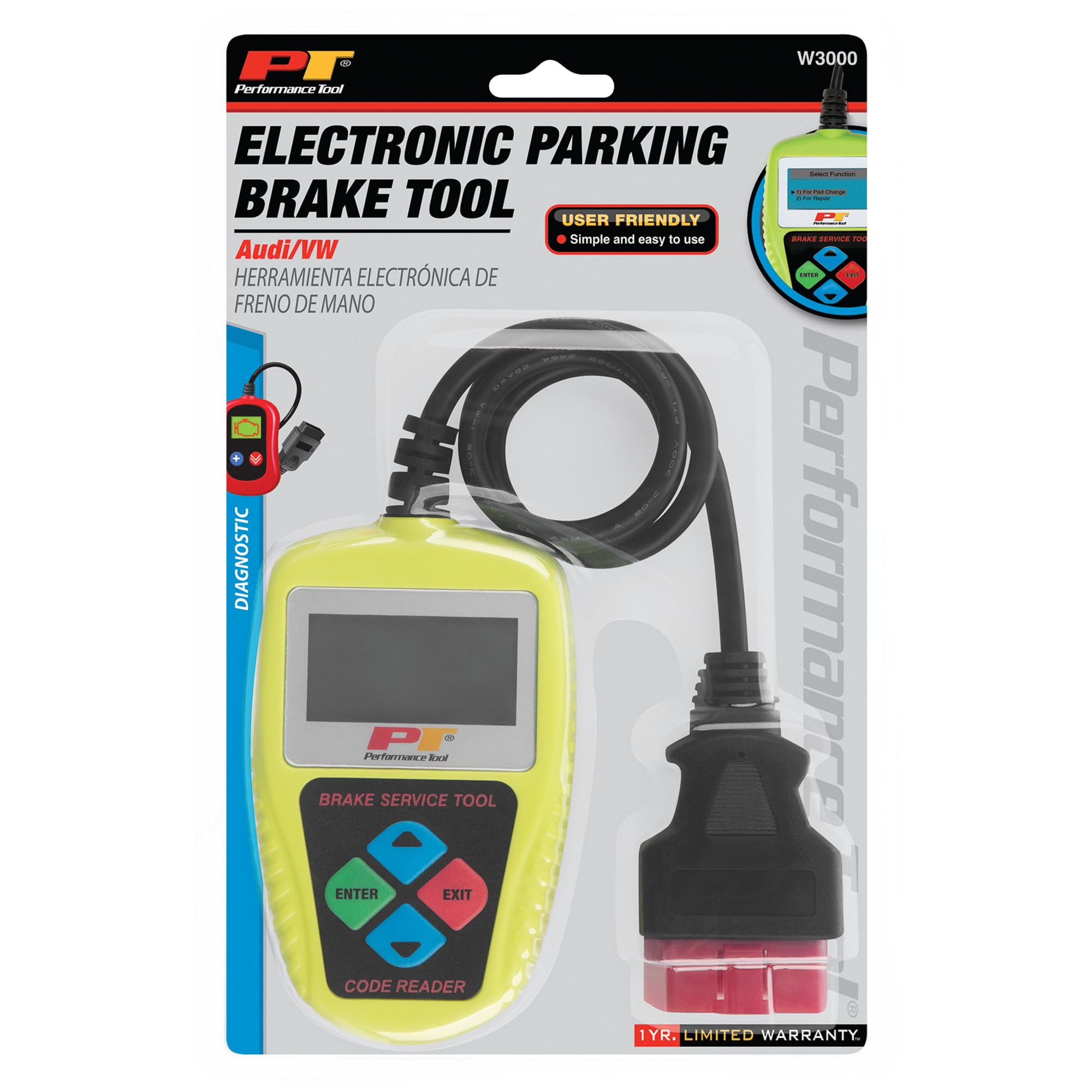 W3000 Performance Tool Electronic Parking Brake Tool, Green